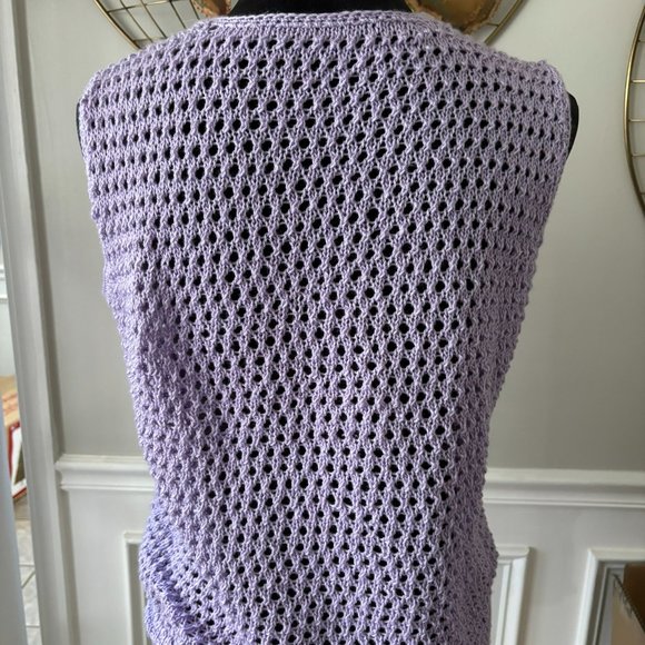 Lavender Purple Crocheted Top - Picture 2 of 5